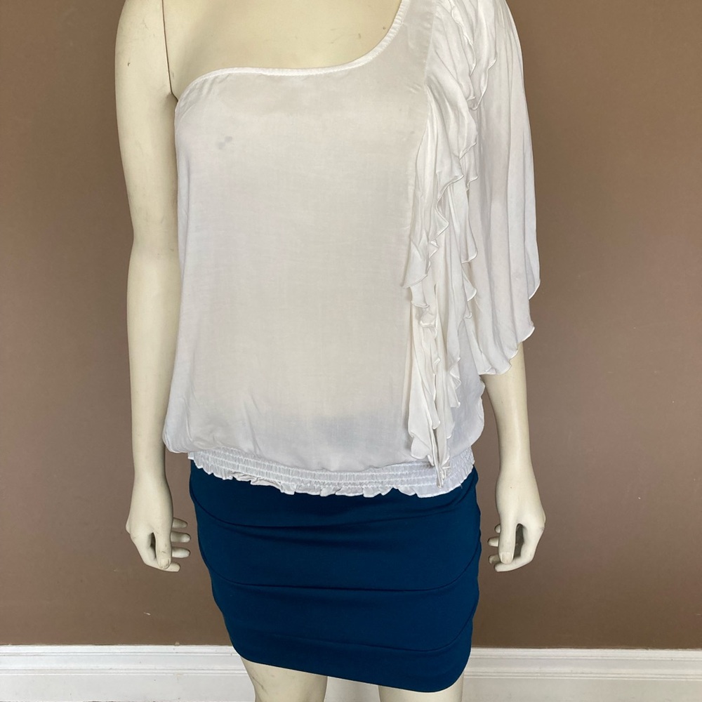 White one shoulder blouse